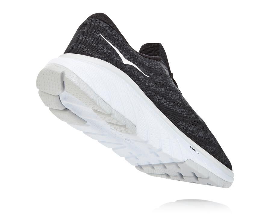 Hoka One One Womens Walking Shoes - Cavu 3 - Black/White - HMGE95438